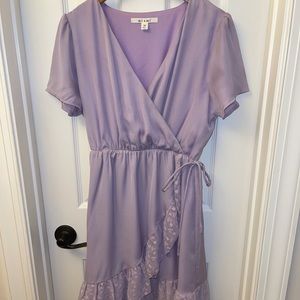 Lavender wrap dress